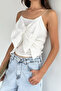 Women's Rope Strap Bow Blouse - 3