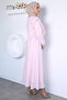 Collar Folded Lace Detailed Blouse Skirt Hijab Double Set - 5
