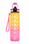 900 ml Motivational Water Bottle – Leak-Proof, Lockable, Silicone Tip, Carrying Strap, Wide Mouth Water Bottle - 2