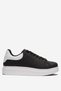 Unisex High Sole Sports Sneaker Shoes Black-White