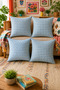 Set of 4 Colorful Gingham Cushion Covers 43X43 cm – Liquid-Proof and Stain-Resistant Fabric - 5