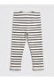 Vizyon New Season Ecru Striped Baby Boy Sweatpants 2-Piece Set - 3