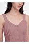 Lcw Comfort Heart Neckline Gathered Modal Blend Dress - 3