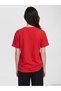 Vizyon New Season Red Printed 100% Cotton Women's T-Shirt - 4