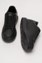 Unisex High Sole Sports Sneaker Shoes Black - 7