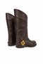 Women's Stylish Boots Genuine Brown Leather - 5