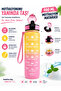 900 ml Motivational Water Bottle – Leak-Proof, Lockable, Silicone Tip, Carrying Strap, Wide Mouth Water Bottle