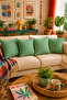 Set of 4 Colorful Gingham Cushion Covers 43X43 cm – Liquid-Proof and Stain-Resistant Fabric - 6