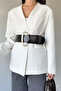 Perry Women's Blazer Jacket with Belt Accessories - 3