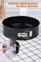 Non-Stick Springform Cake Pan Set, Black, Round, 3 Pack - 3