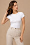 Women's 5-Pack Crew Neck Short Sleeve Cotton Stretch Basic T-Shirt White - 3