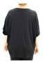 Plus Size Lycra V-Neck Butterfly Printed Short Sleeve Women's Blouse - 6