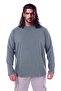 Men's Large Size 100% Cotton Long Sleeve Crew Neck Sweatshirt, Suitable for Weight Ranges 115 - 155 Kilograms, Gray - 4