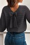 Gülseli Women's Knitwear Blouse with Bow on the Back - 2