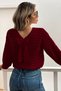 Gülseli Women's Knitwear Blouse with Bow on the Back - 6