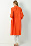 Women's Plissed Tunic with Cuffs and Long Tesettür - 3