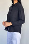 Women's Shirt with Single Pocket and Back Detail - 2