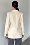 Gülseli Women's Lined Pleated Blazer Jacket - 4