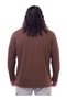 Men's Large Size 100% Cotton Long Sleeve Crew Neck Sweatshirt, Suitable for Weight Range 115 - 155 Kilograms, Brown - 3