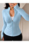 Parmak Geçmeli Trend Zippered Cardigan/Active Cardigan