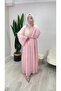 Shawl Patterned Lined Chiffon Long Dress - 4