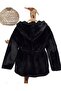 Girl's Lined Plush Hooded Coat (Ages 6-15) - 3