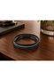 Marlowe Silverline Black Leather Men's Bracelet – Silver-Tone Braided Detail - 3