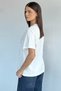 Women's Crew Neck Heart Embroidered T-Shirt - 4