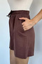 Women's Elastic Waist Pocketed Shorts - 3