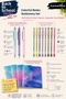 Ice Blue 0.7 Versatil Pen 8 Colors Ballpoint Pen and 4 Pieces 40 Sheets Unlined Notebook Stationery Set - 2