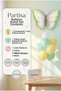 Yellow Green Butterfly Balloon Stand Set |   Transparent 7-Piece Stand + Yellow Green Butterfly Foil Balloon 82×52 cm + 7 Latex Balloons - 2