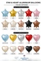 18 Inch White Star Foil Balloon |   Happy Birthday Heart Printed |   Birthday Party Decoration Balloon - 2