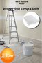 4 X 5 Meters Practical Tarpaulin Cover Home Office Paint Tarp Construction Renovation 4X5 Cleaning Nylon Parquet Floor Furniture Goods Dust Dirt Moisture Protection Thick Packaging Nylon Tarp Moving Cover Floor Protector 50m²