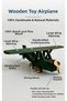 Natural Wooden Toy Airplane - Educational and Healthy Wooden Model Airplane - Colorful and Natural Wooden Plaything - 3