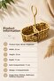 Sirma Natural Wicker 2-Compartment Basket with Handle – Spoon Holder, Napkin Holder and Desktop Organizer 22X11X10 cm - 8