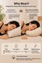 Bean Piercing Pillow with Neck Support for Side Sleepers, 100% Cotton Poplin - 5