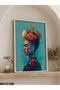 Neon Frida Kahlo One Piece Wooden Framed Painting - 3