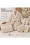 5 Piece Newborn Baby-Child Bathrobe Set 100% Cotton Premium Birth Gift - 2