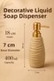 Wavy Wavy Textured Premium Gold Pump Decorative Liquid Soap Dispenser – 400 ml – 18 cm X 7 cm - 2