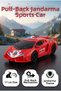 Lamborghini Aventador Design Friction-Powered Police Car - 17 cm Toy Police Sports Car