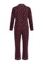 Mürdüm %100 Pamuklu Kalpli Biyeli Örme Pijama Takımı THMAW24PT00103 - 8