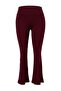 Bordo Fırçalı Soft Kumaş Bel Katlama Detaylı Flare/İspanyol Paça Yoga Örme Spor Tayt TBBAW27BV00006 - 5