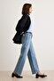 Açık Mavi Az Esnek Yüksek Bel Straight Baggy Jeans TWOAW27JE00079 - 2
