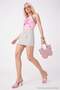 White-Multicolor Polka Dot Mini Belted Shorts & Bermuda Twoaw26Sr00056 - 6