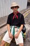 Black Oversize/Wide Cut Back Deer Printed 100% Cotton T-Shirt Tmnss25Ts00117 - 3