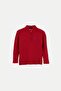 Red Boy's Stand Collar Zippered Embroidered Knitwear Sweater Tkdaw27Kz00033 - 5