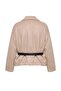 Mink Oversize Patterned Belted Suede Bomber Jacket Coat Plus Size Coat Twoaw27Aw00028 - 6