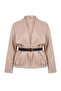 Mink Oversize Patterned Belted Suede Bomber Jacket Coat Plus Size Coat Twoaw27Aw00028 - 4