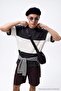 Antrasit Oversize/Geniş Kesim Renk Bloklu Dokulu T-Shirt TMNSS25TS00065 - 6