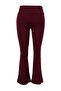Bordo Fırçalı Soft Kumaş Bel Katlama Detaylı Flare/İspanyol Paça Yoga Örme Spor Tayt TBBAW27BV00006 - 7